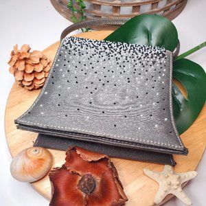 JR Comeco Vintage holiday Grey Sateen and Beaded Evening  Wedding Bag, Satchel.